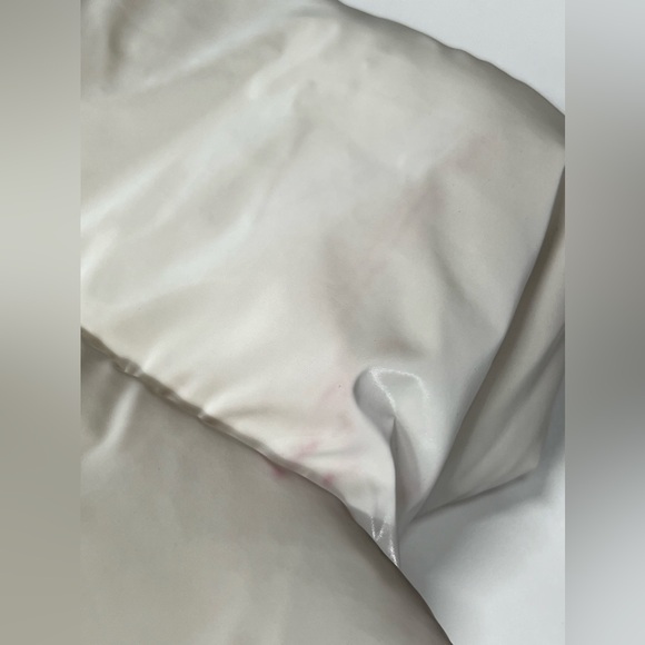 Beige Crop Puffer Vest Cropped Zip Up Down Quilted Jacket Neck Padded Airport 25 - Picture 13 of 17